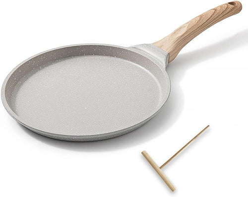 Non Stick Crepe Pan 20cm White Cast Pancake Skillet Induction Compatible