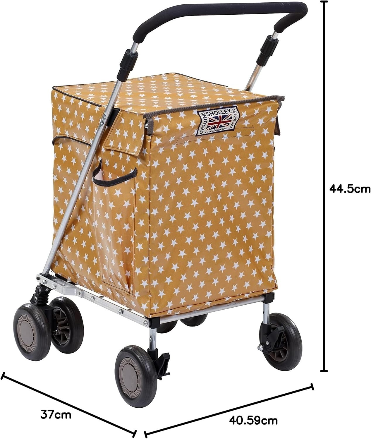 4 Wheel Push Shopping Trolley Walking Aid Foldable Support Cart Pimlico