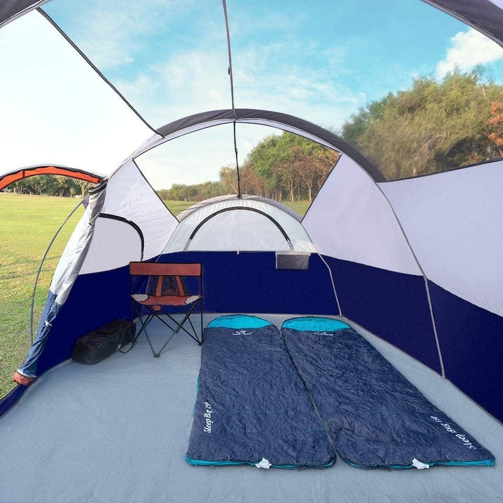 8 Person Camping Tent Waterproof Family Dome w/ 5 Windows