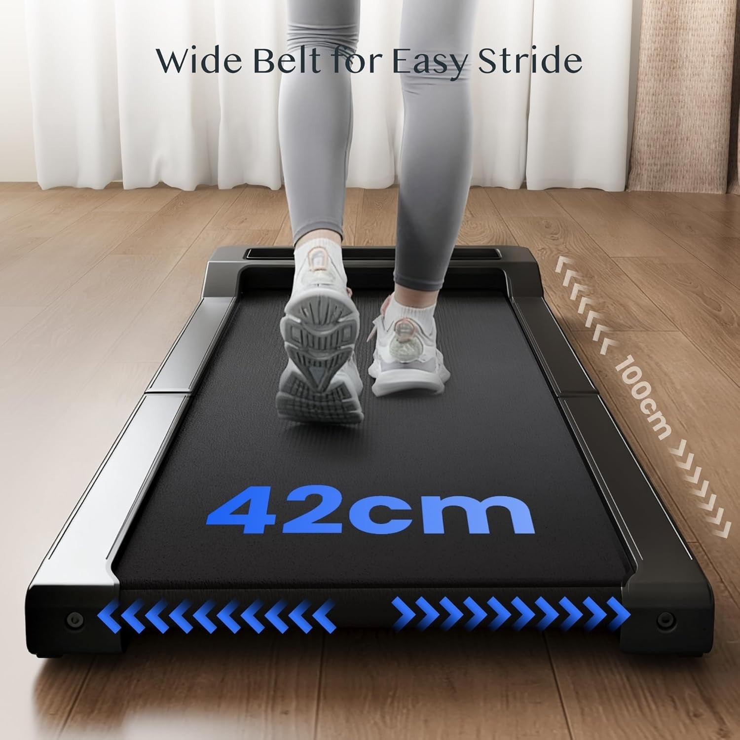 Under Desk Folding Treadmill 4-in-1 Portable LED Display Home Office Gym