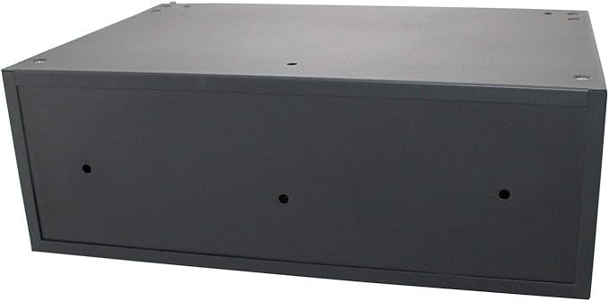Lockable Steel Wall Post Box Black Secure Mailbox for Flats & Offices