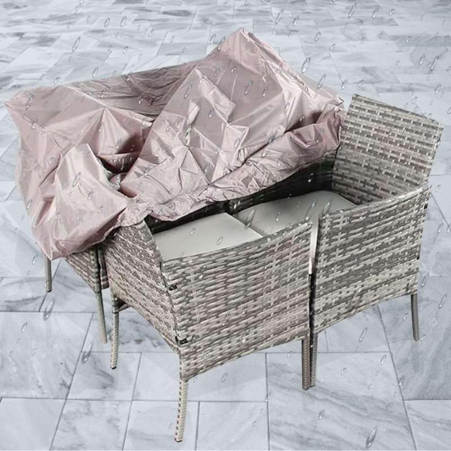 Rattan Garden Furniture Set 4 Piece Sofa Chairs Table Outdoor Patio