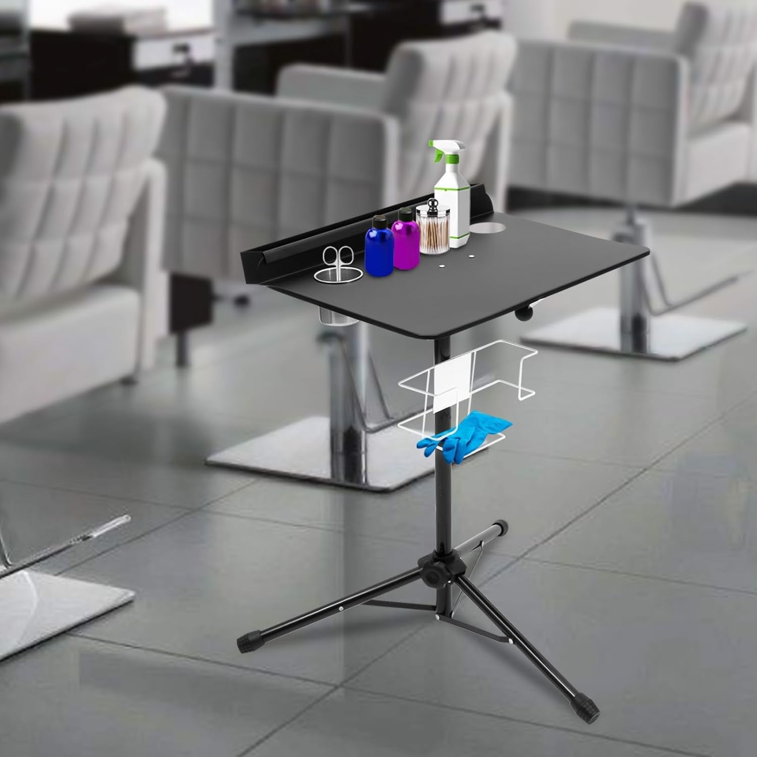 Tattoo Workstation Adjustable Desk Portable Tray Stand Storage Shelf