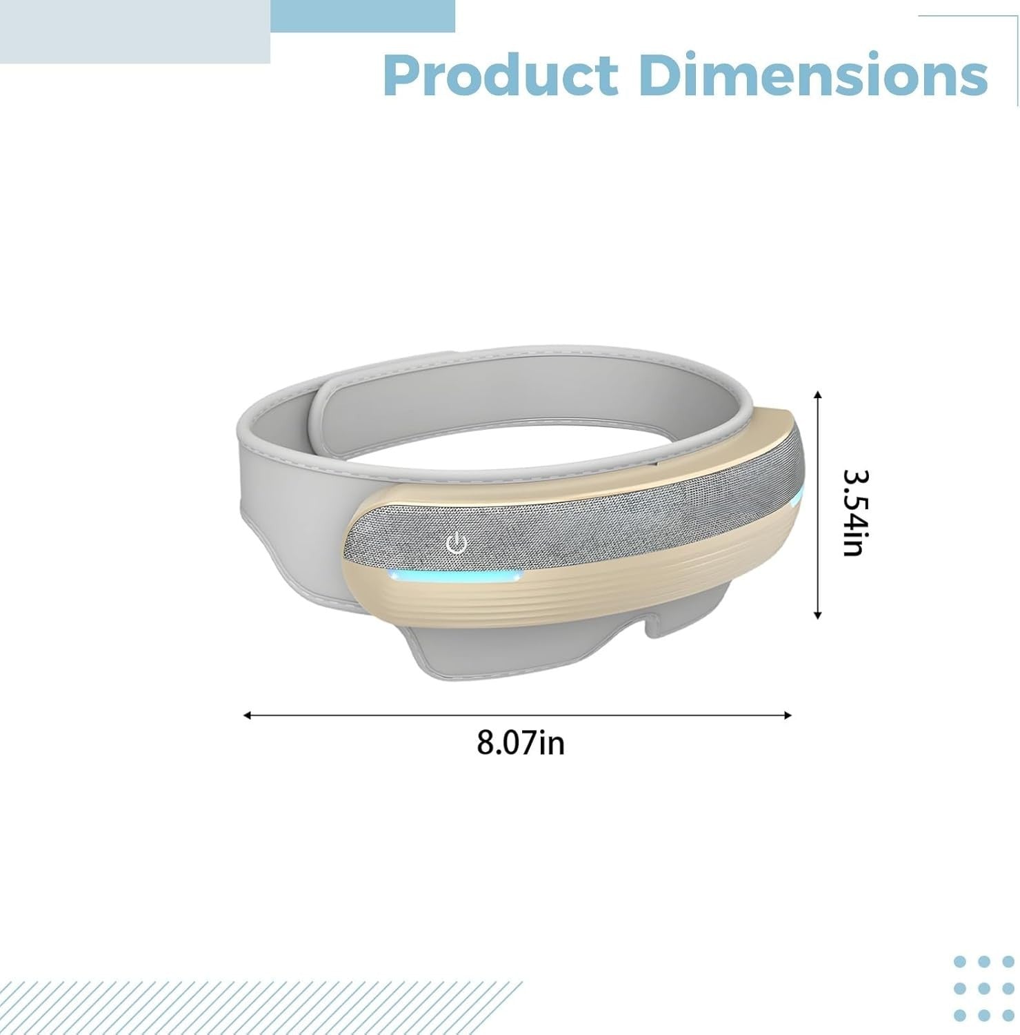 Portable Heated Eye Massager Bluetooth Vibration Sleep Relief