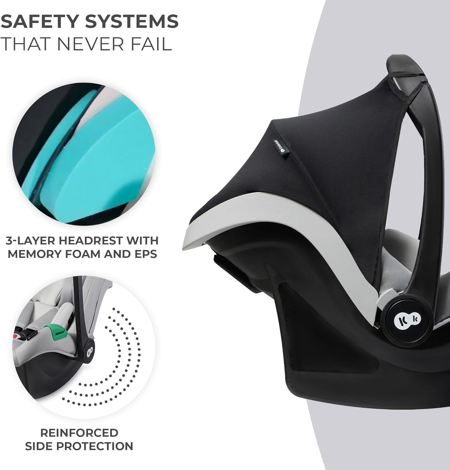 i-Size Baby Car Seat ISOFIX Base Rear Facing 40–75cm Newborn Grey