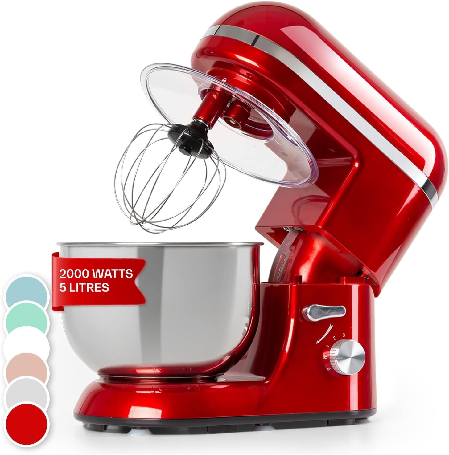 5L Stand Mixer 1800W 6-Speed Planetary Mixing Red Stainless Steel Bowl