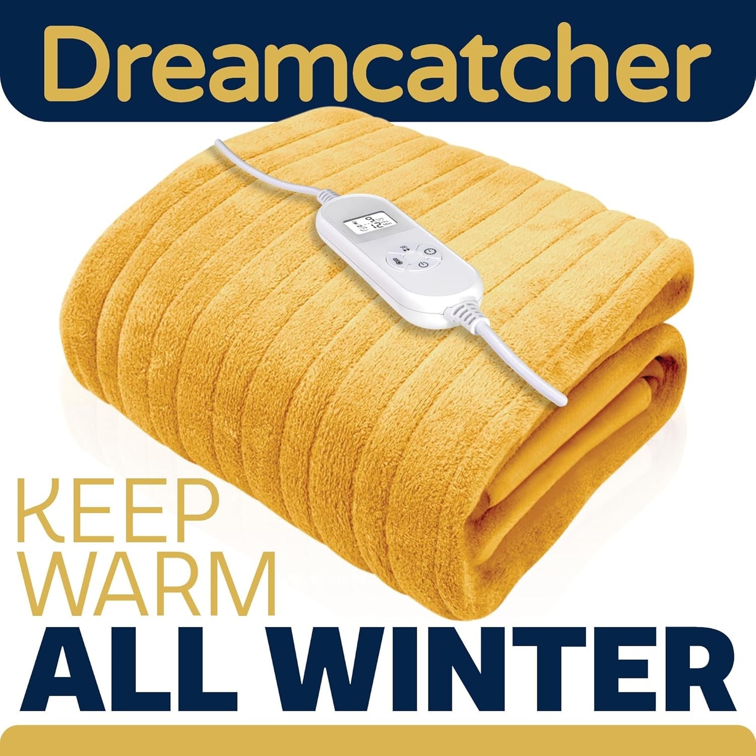 Electric Heated Throw Blanket 160x120cm Soft Fleece 9 Heat Timer