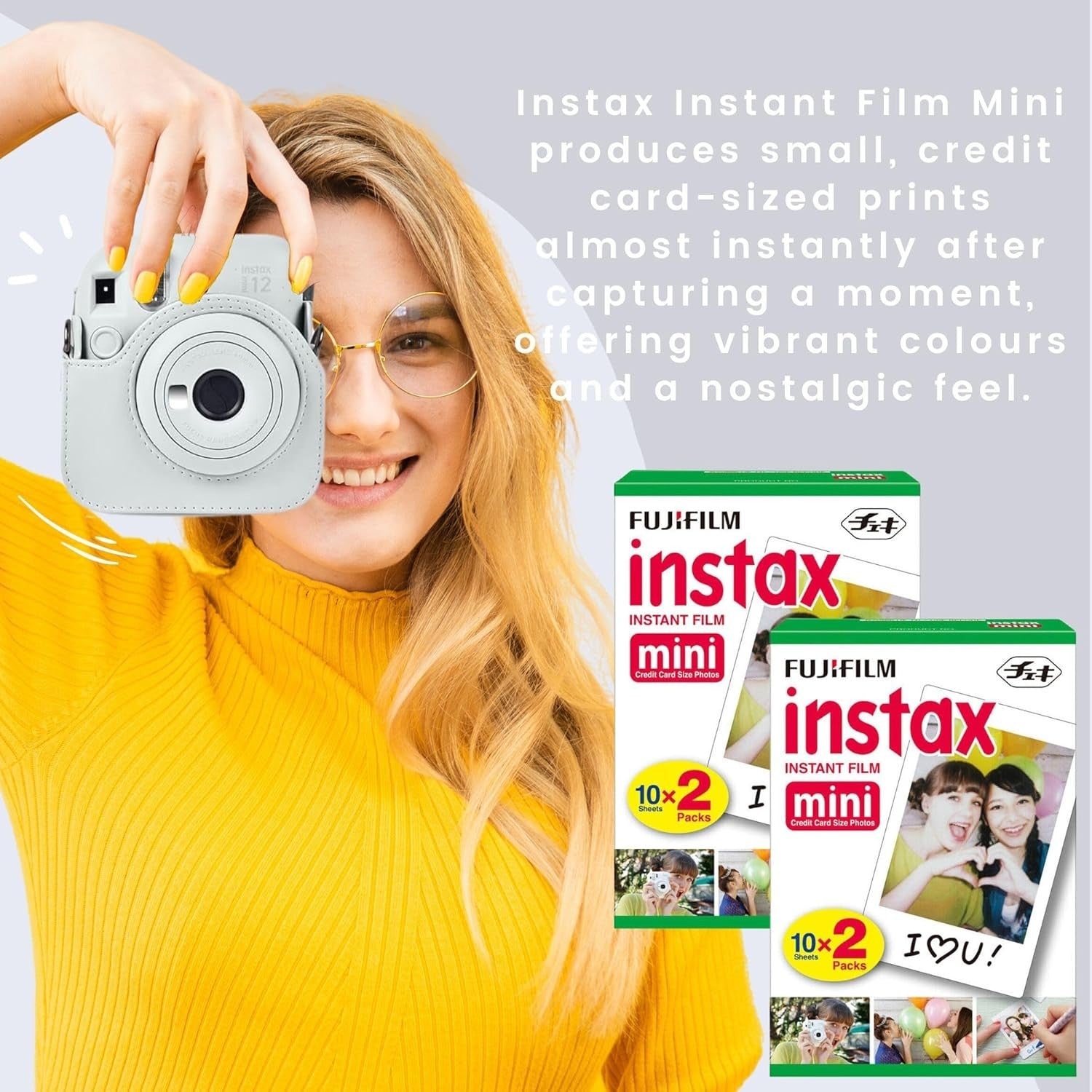 Instant Camera Bundle 40 Film Shots Case Album Filters Photo Kit
