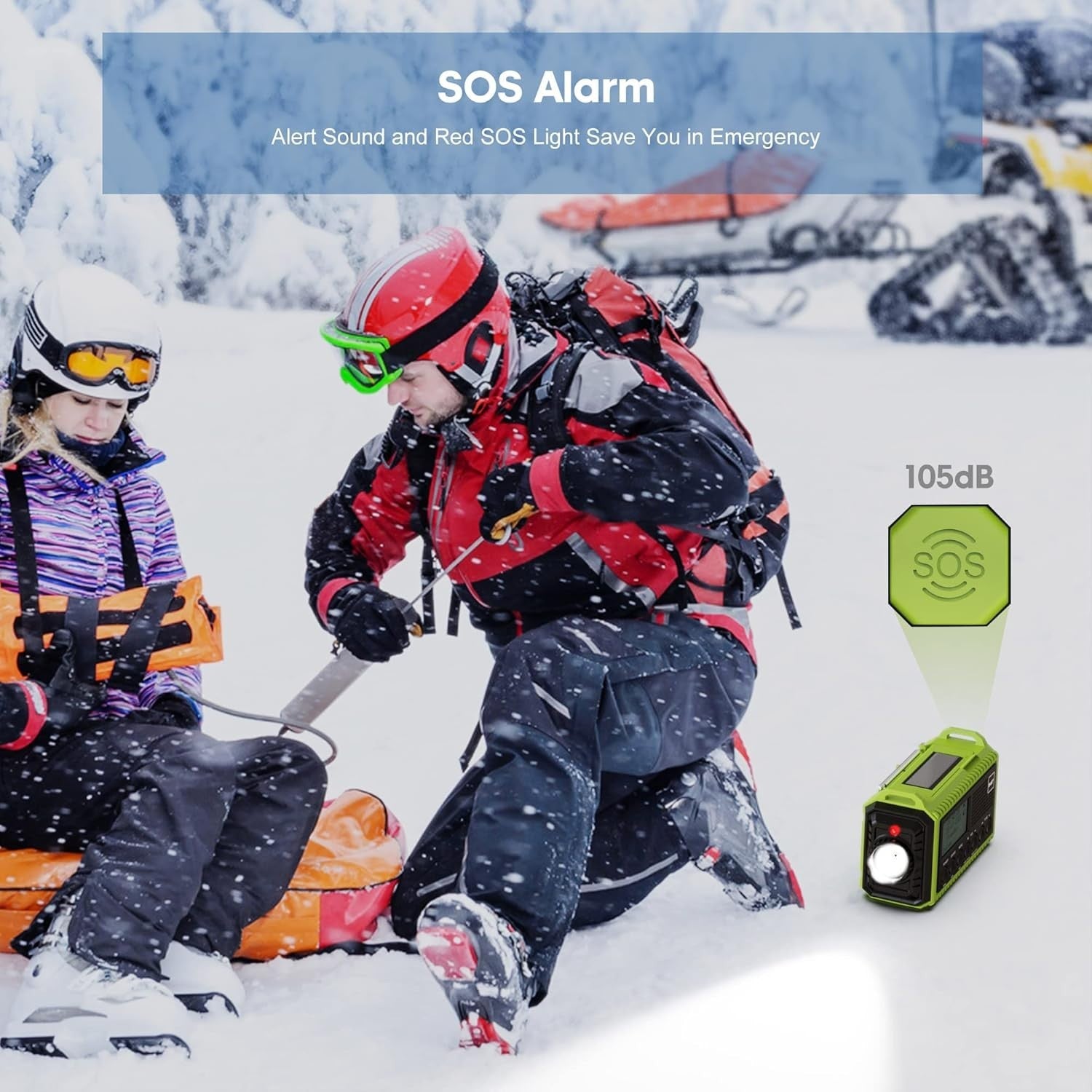 Portable DAB+ FM Emergency Radio Solar Hand Crank 5000mAh SOS