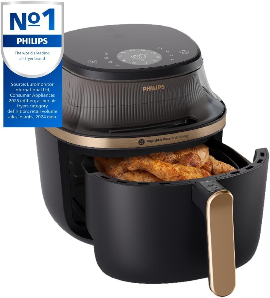 6.2L Large Air Fryer with Viewing Window | 16-in-1 Cooking | RapidAir Plus