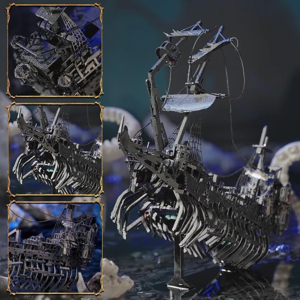 3D Metal Silent Ghost Pirate Ship Puzzle – Durable DIY Model Kit