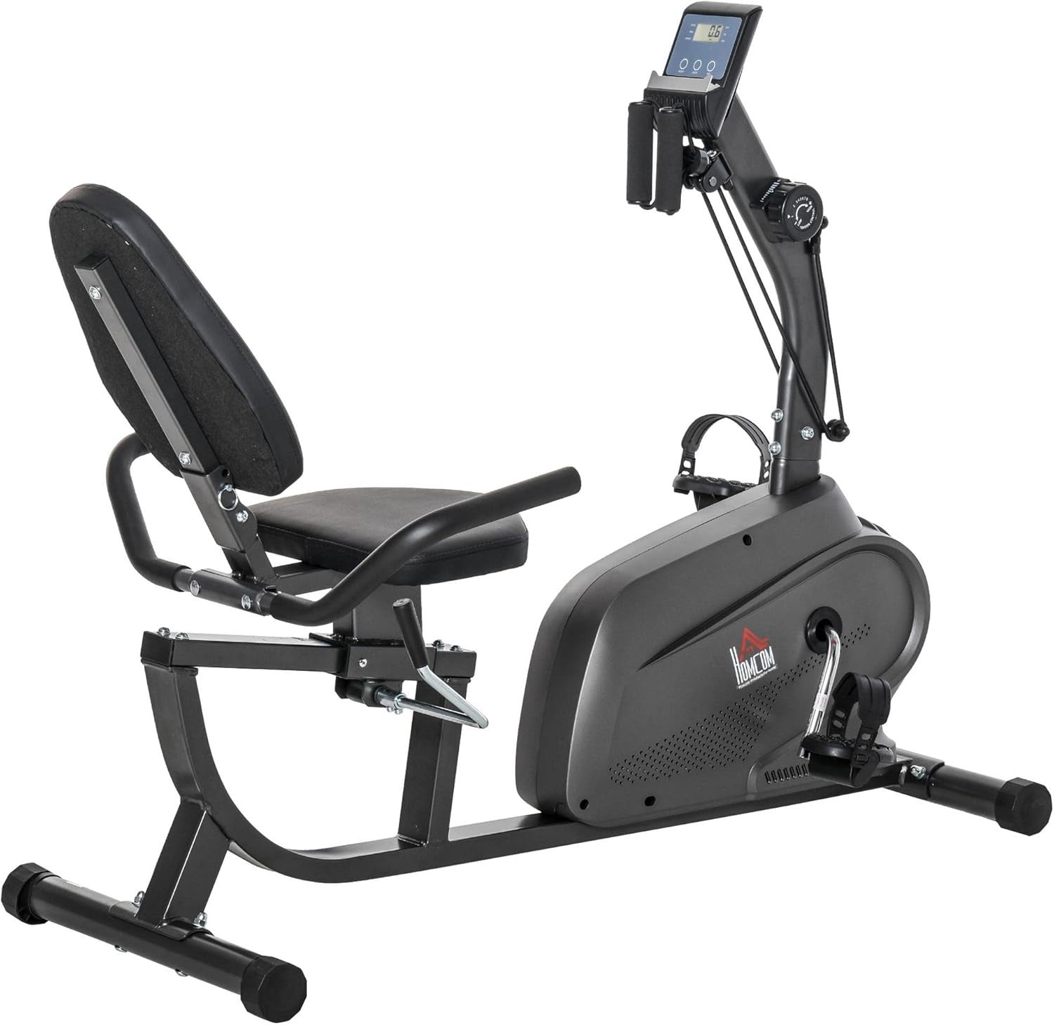 Exercise Bike LCD Display Quiet 8-Level Magnetic Resistance Home Gym Fitness