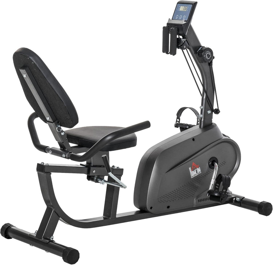 Exercise Bike LCD Display Quiet 8-Level Magnetic Resistance Home Gym Fitness