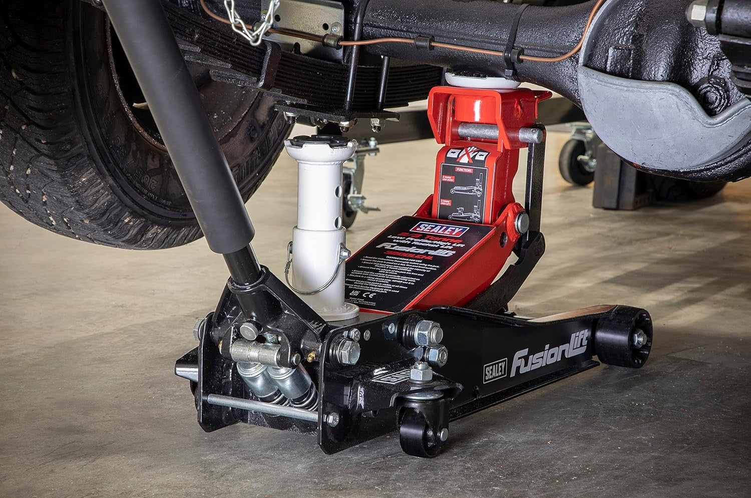 3 Ton Low Profile High Lift Trolley Jack Super High Reach Rocket Lift 98–770mm