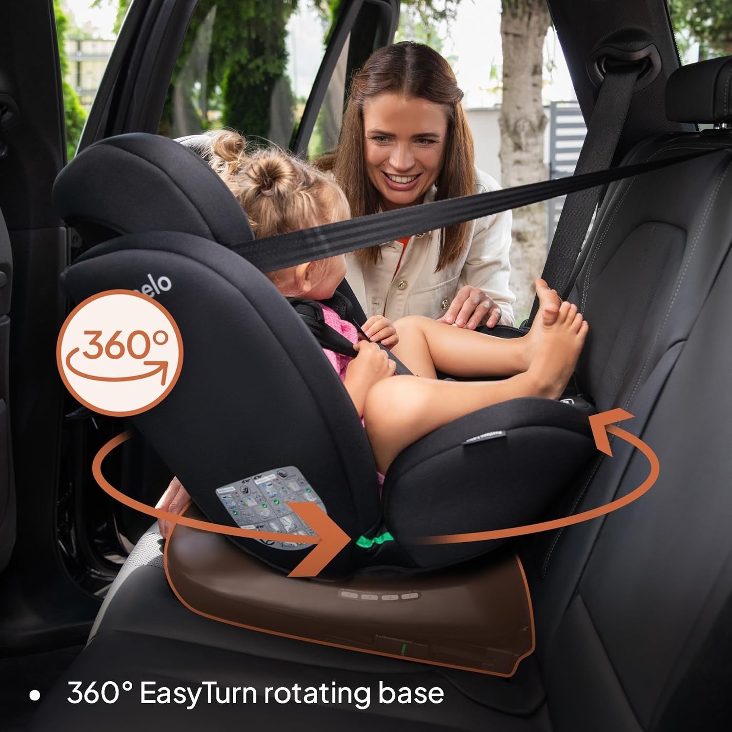 360° Swivel ISOFIX i-Size Baby Car Seat 0–12 Years Rear & Forward Facing