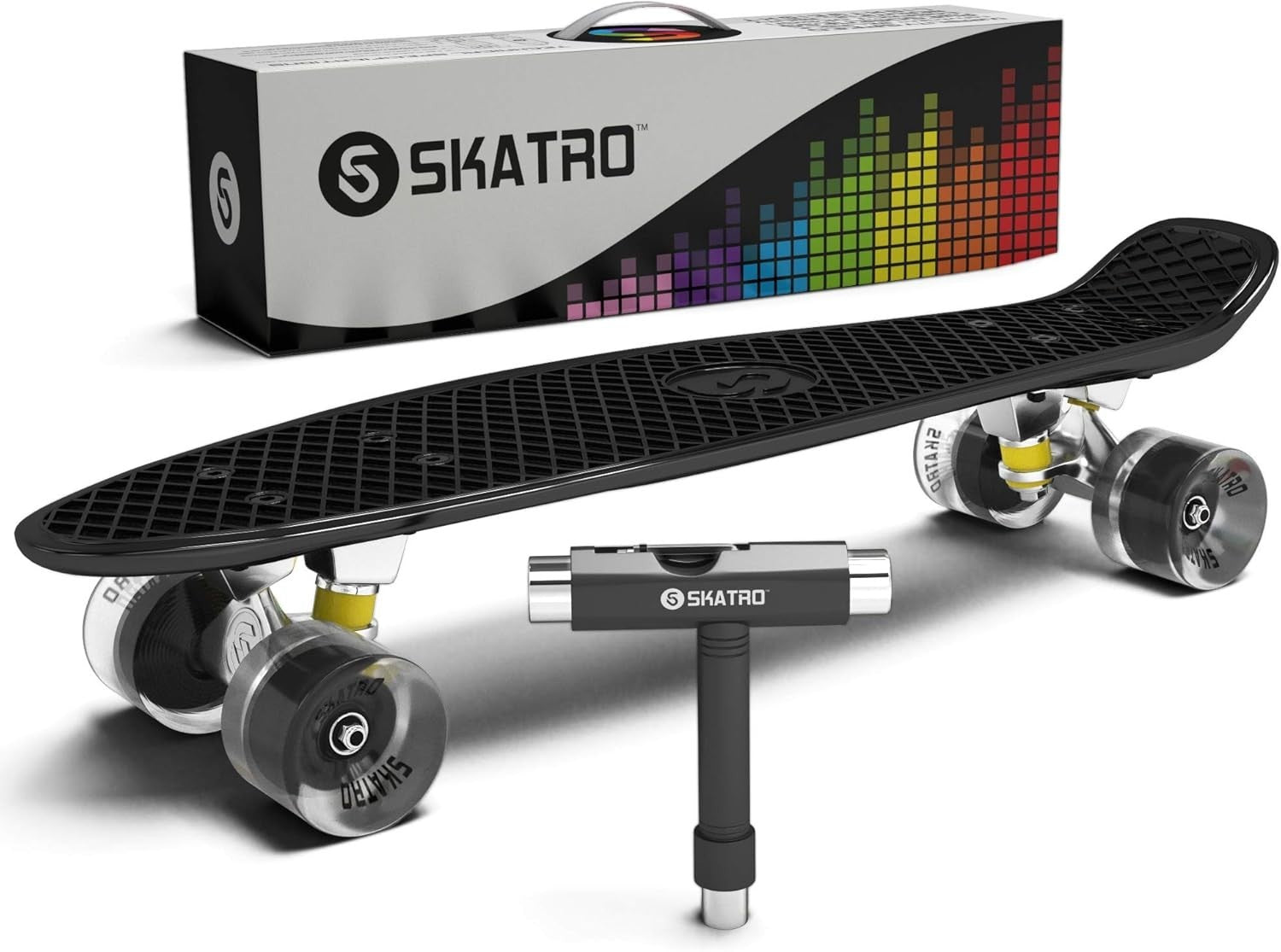 22" Mini Cruiser Skateboard Midnight Mist Aluminium ABEC-7 Complete
