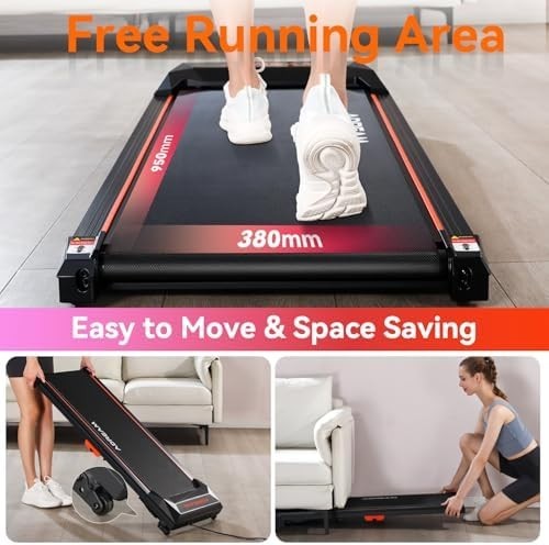 Foldable Walking Pad Treadmill 2.25HP Manual Incline Home Office Use