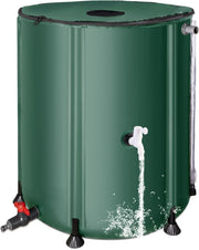 380L Collapsible PVC Garden Water Barrel with Spigots, Filter & Overflow