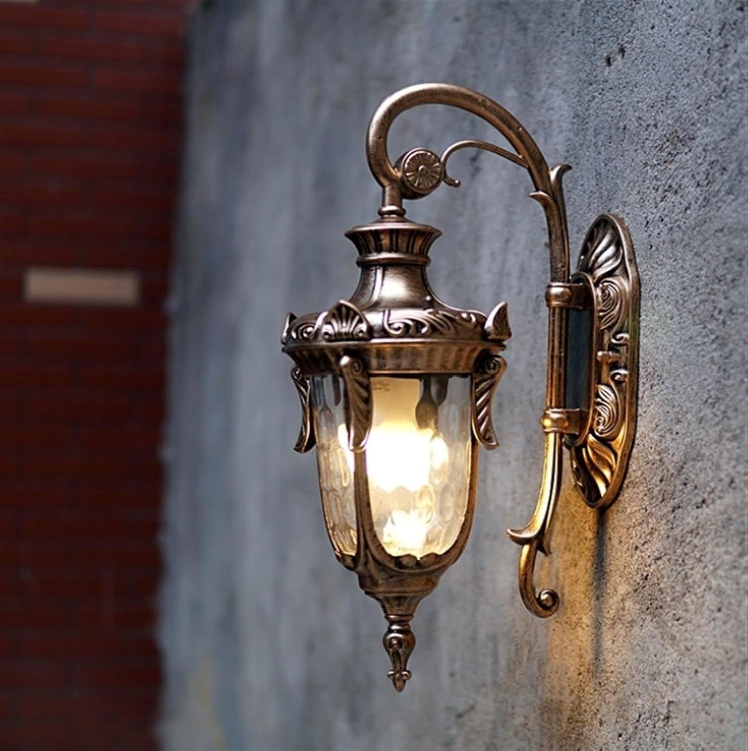 Retro Outdoor Wall Sconce – Bronze Vintage Waterproof Lamp (25×44 cm)