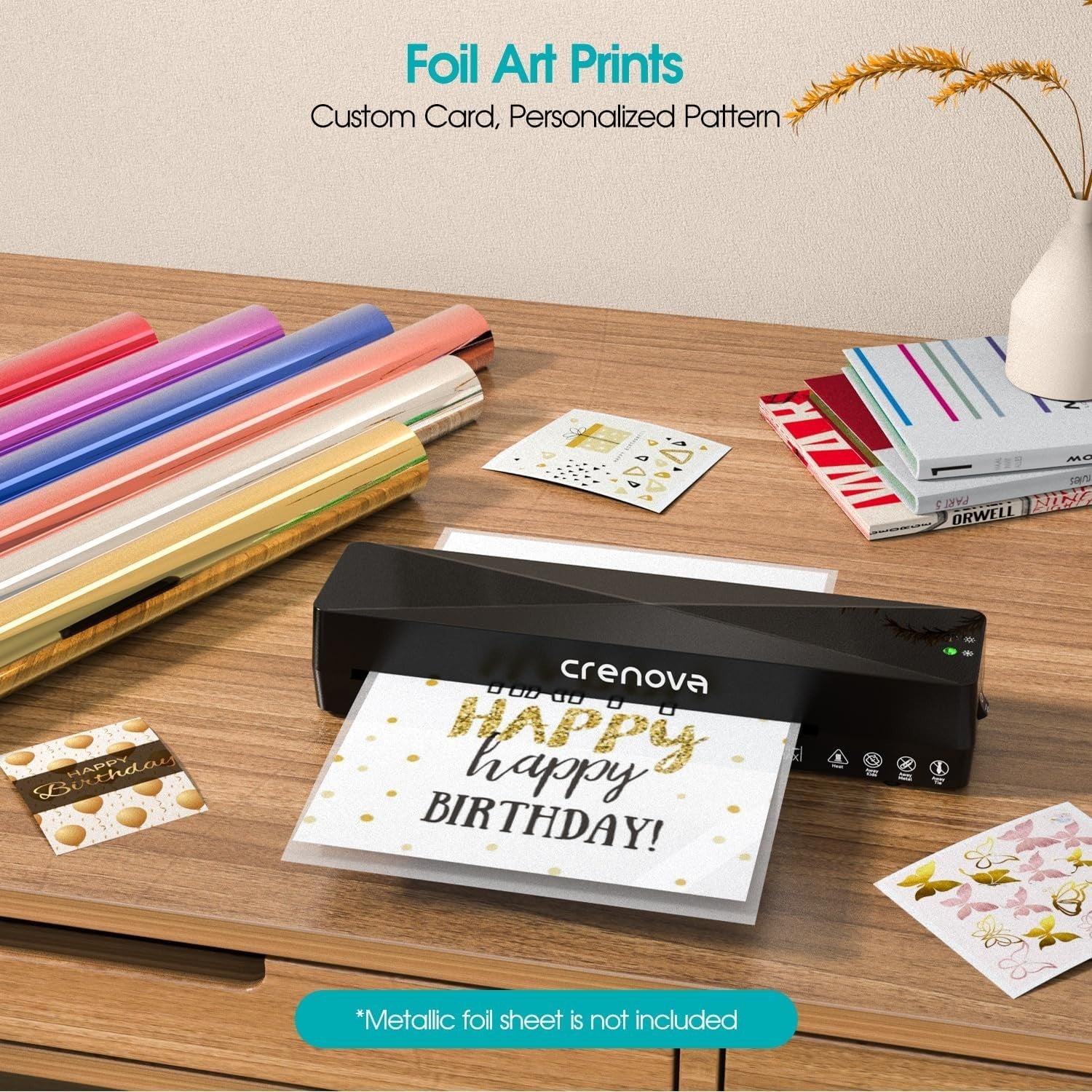 A4 Laminator Machine Hot Cold Fast Warm Up Anti Jam + Pouches