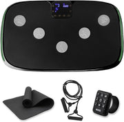 Black 4D Vibration Plate Exercise Machine Triple Motor Full Body Workout