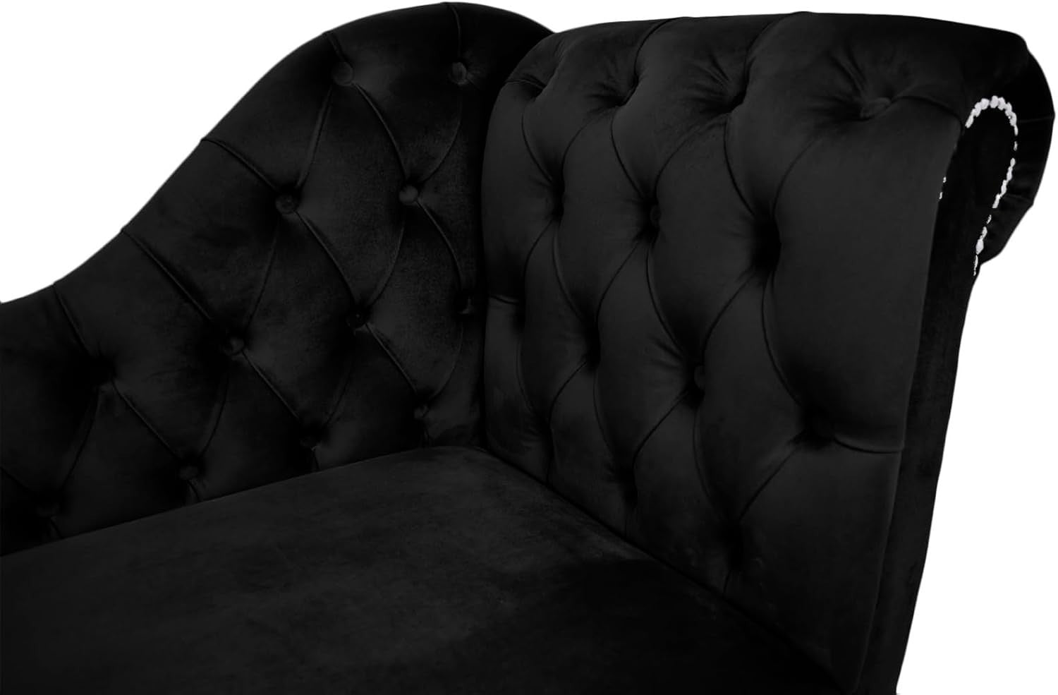 Velvet Tufted Chaise Lounge Sofa Right Hand – Handmade, Durable & Stylish