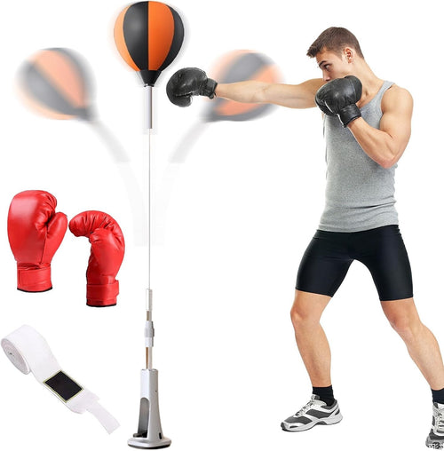 Adjustable Reflex Punching Bag Stand Speed Boxing Trainer Adult