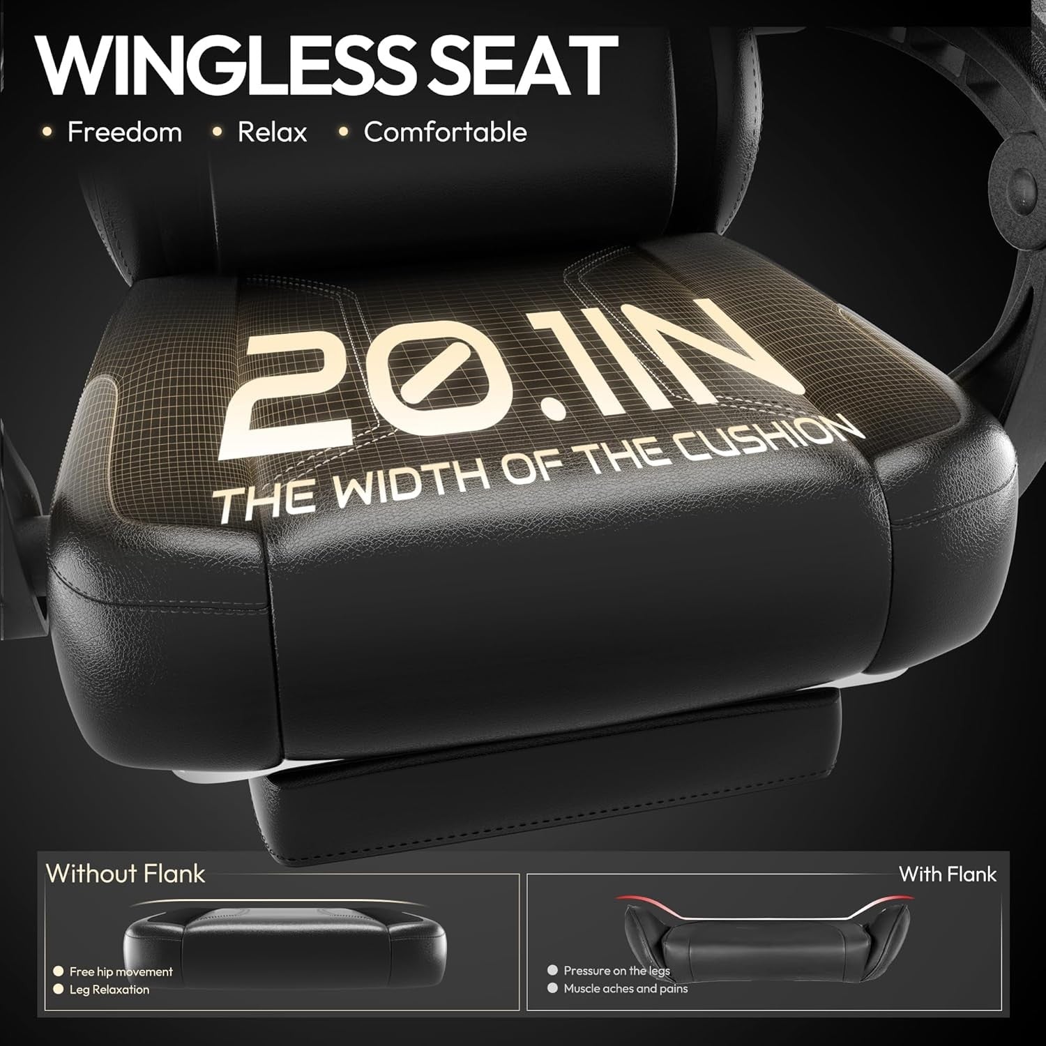 200kg Heavy Duty Gaming Chair Yellow w/ Massage Lumbar Support