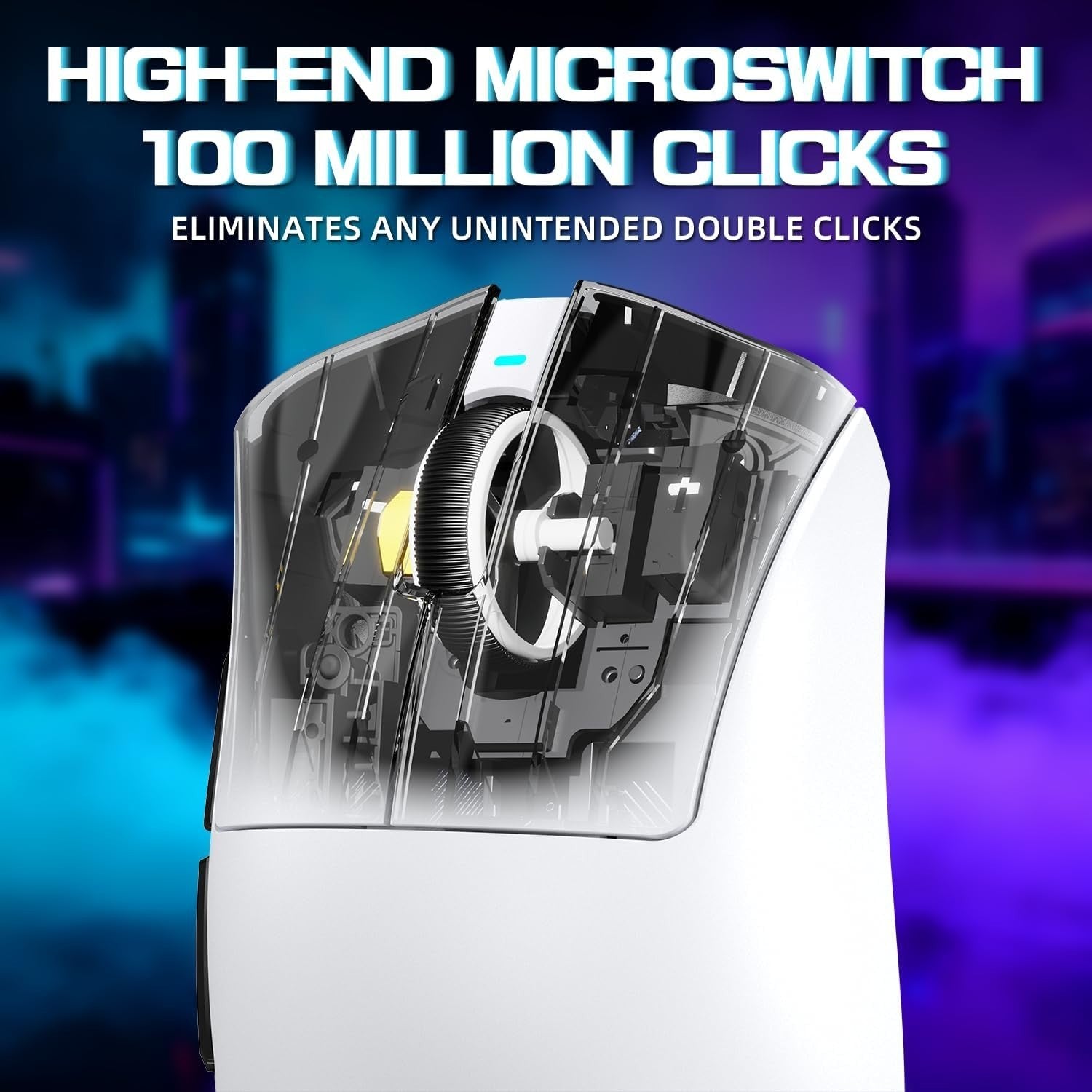 Wireless Gaming Mouse 25000 DPI 65g RGB Dock 100M Clicks White