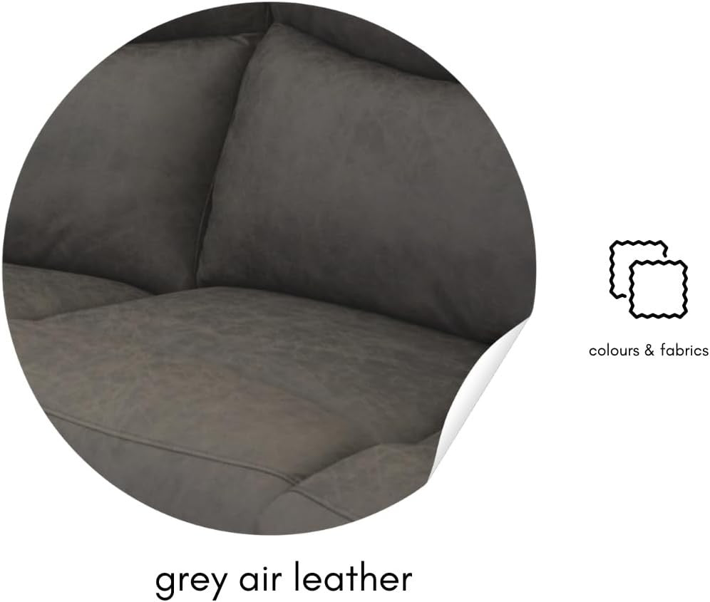 Grey 5 Seater L-Shape Recliner Sofa – Manual Recline, Full Chaise, Lumbar Suppor