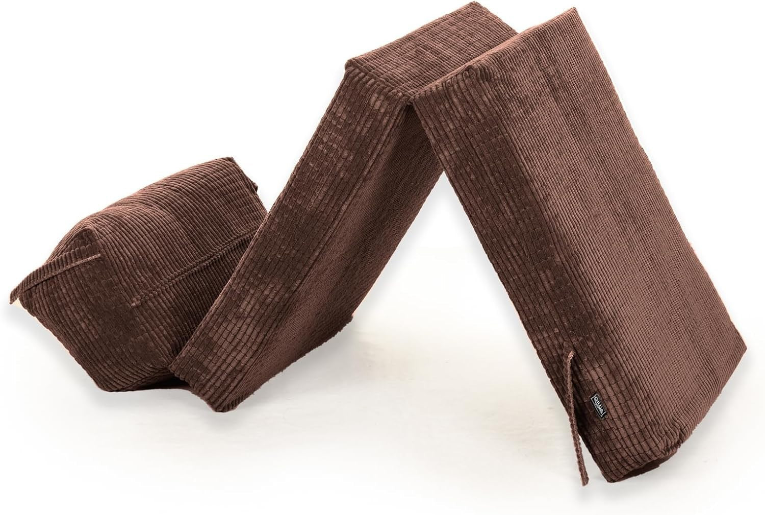 Brown Corduroy Fold Out Chair Bed Single Sofa Guest Mattress Fibre Inner