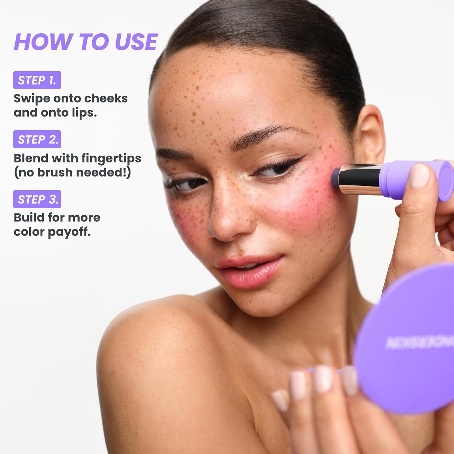 pH Activated Cream Blush Stick Multi Use Cheek & Lip Tint Cooling