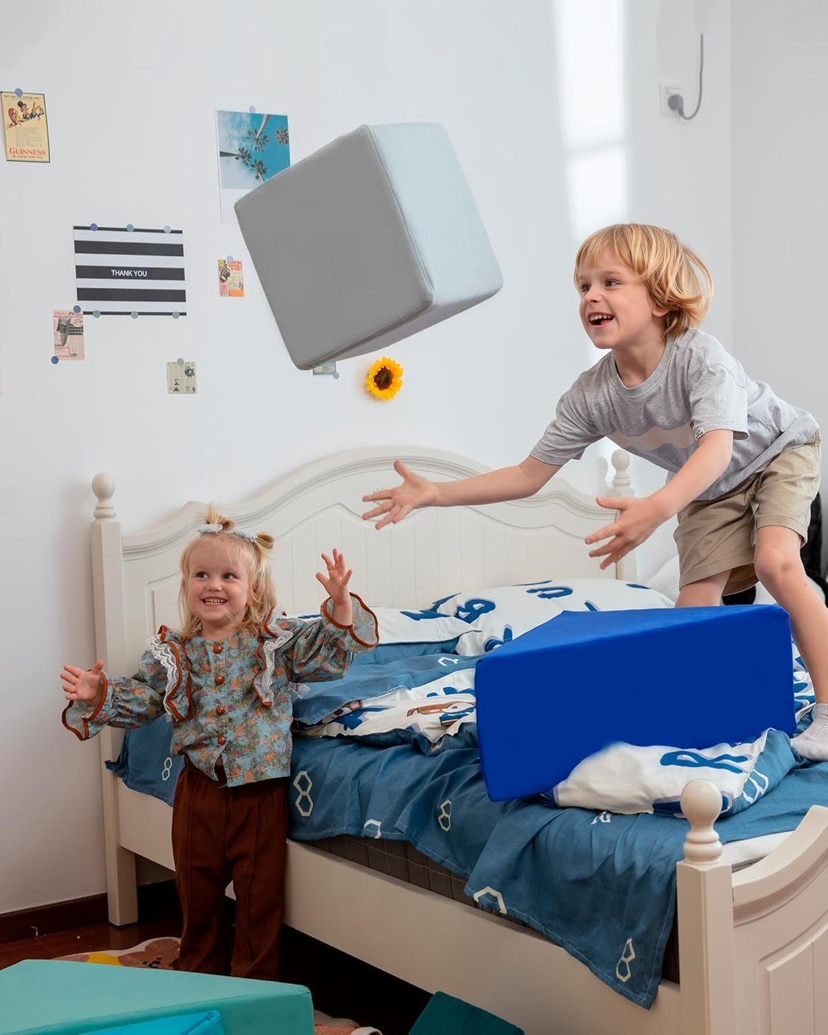 Modular Kids Play Sofa with Square Ball Pit – Puzzle Couch for Creative Play
