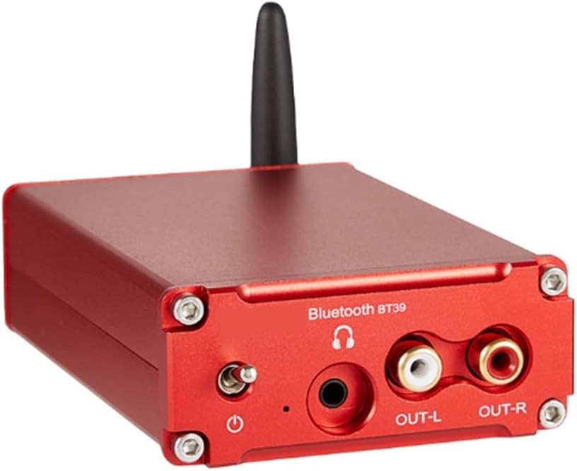 Red Bluetooth 5.0 HiFi Audio Receiver – DSD256 LDAC Wireless Adapter