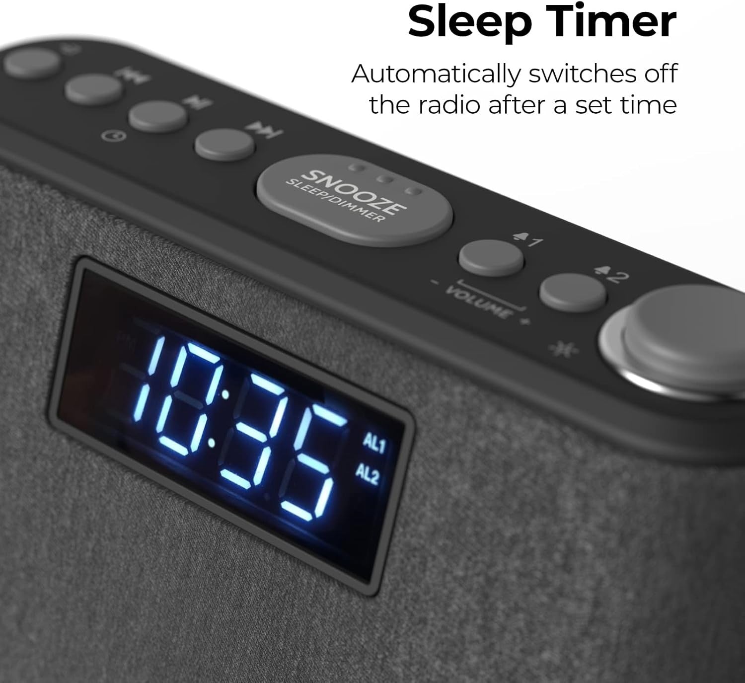 Wireless Charging Alarm Clock Bluetooth Speaker FM Radio Qi USB Night Light
