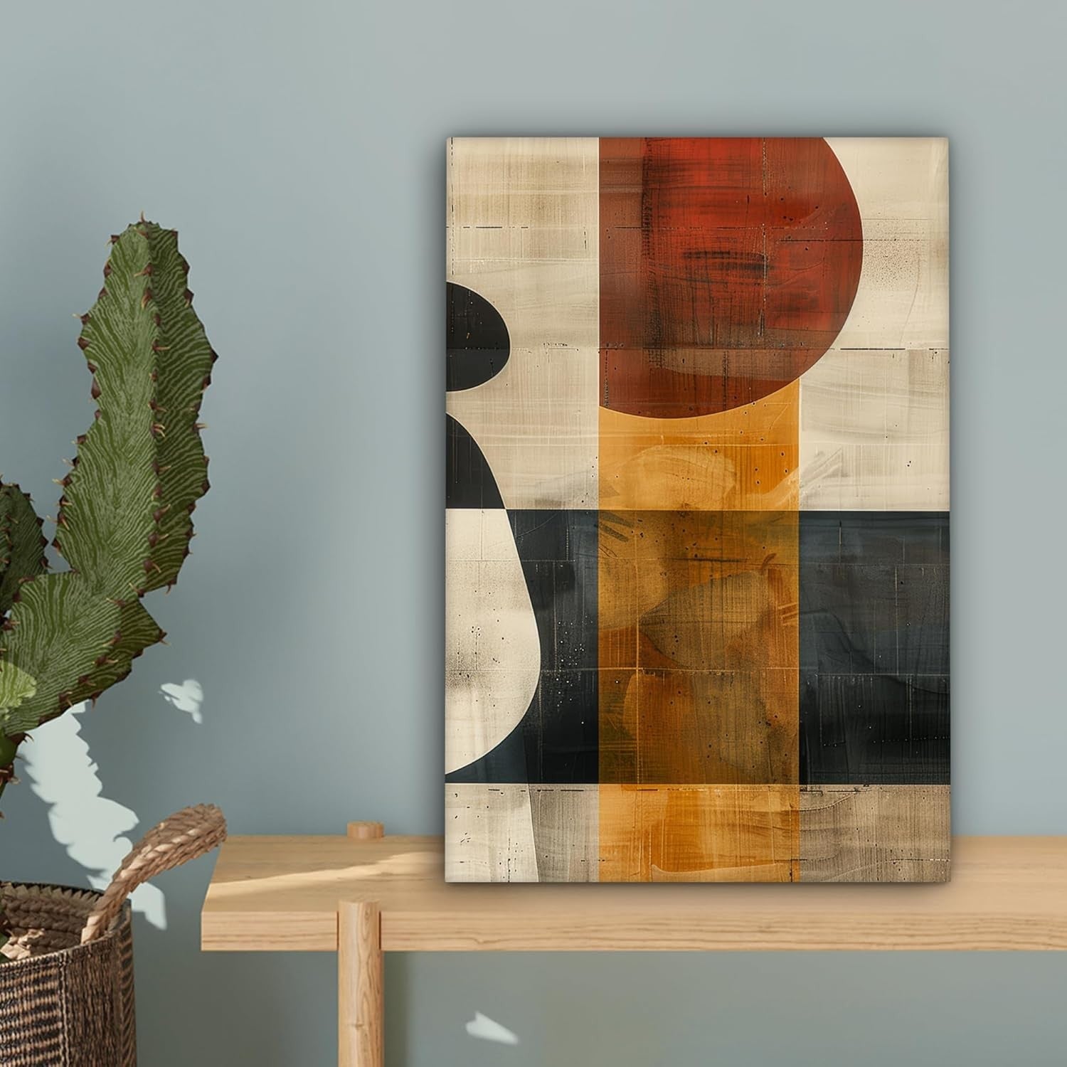 Abstract Industrial Canvas Wall Art 20x30cm Framed Modern Print