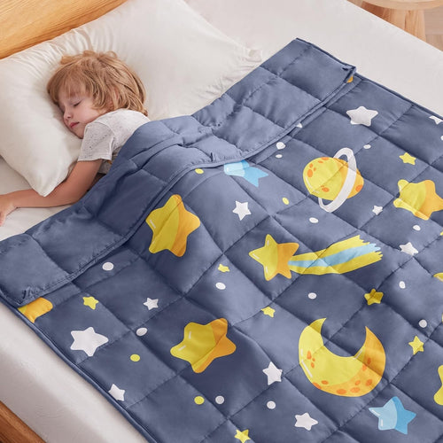 Kids Weighted Blanket 10lbs 40x60 Grey Moon Soft Cooling Throw