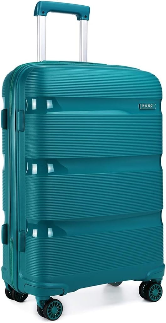 24 Inch Lightweight Hard Shell Suitcase PP 4 Spinner Wheels TSA Lock