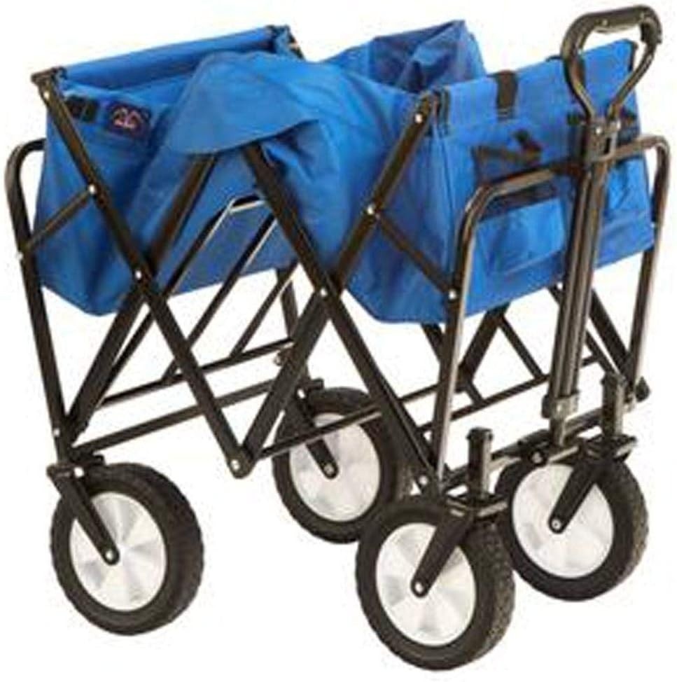 Pink Folding Wagon Cart 150lb Heavy Duty Compact Foldable Utility Trolley