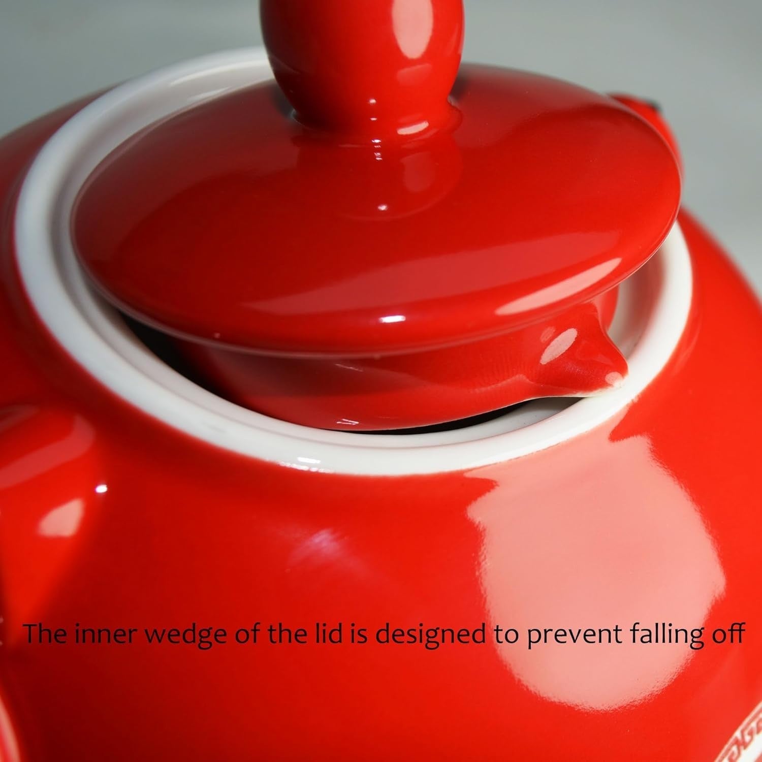 28oz Chinese Porcelain Teapot Red Double Happiness Tea Pot Handle
