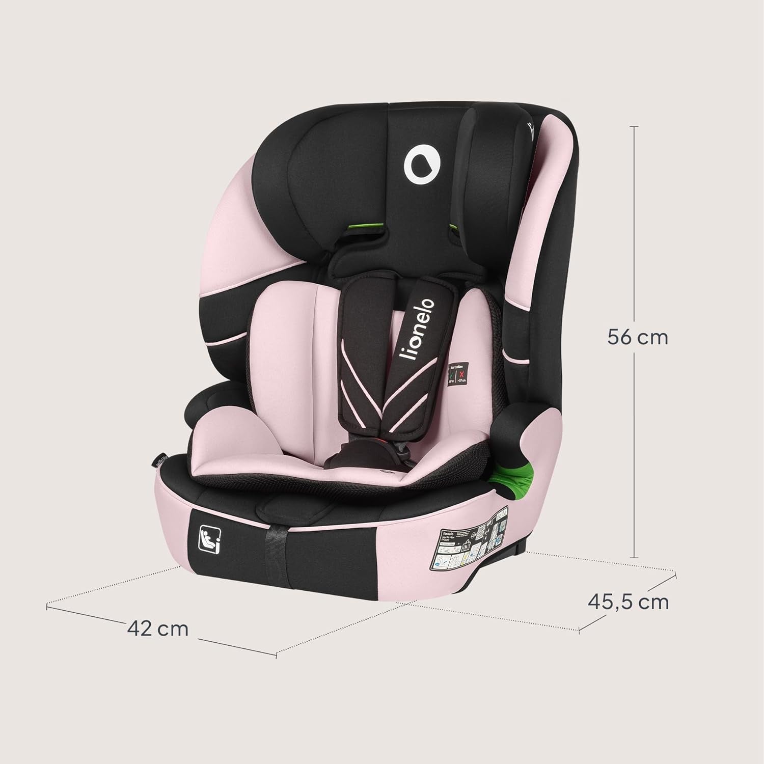 ISOFIX Child Car Seat 12 Months–12 Years Side Impact Adjustable Headrest