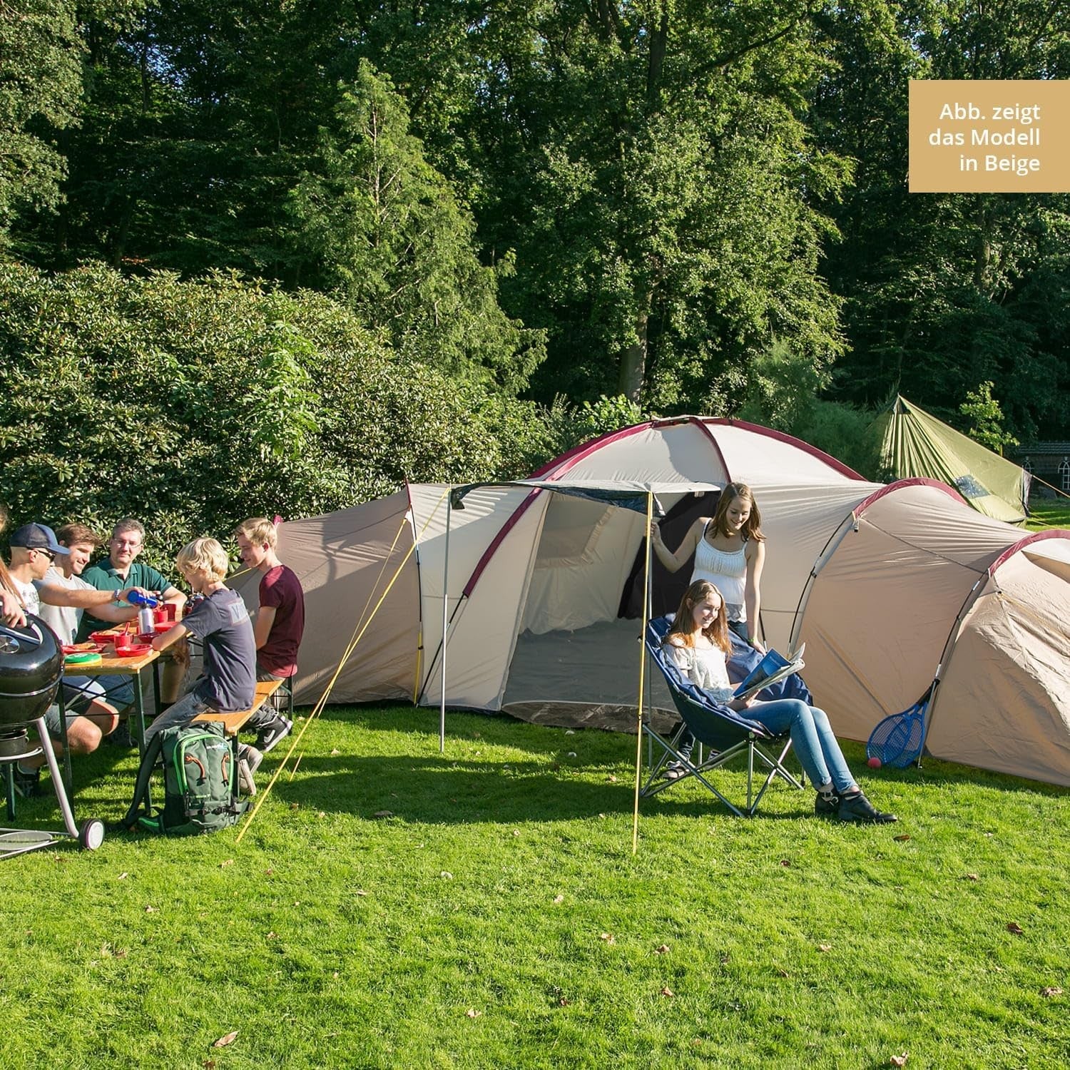12 Person Family Camping Tent 3 Dark Rooms Sun Canopy