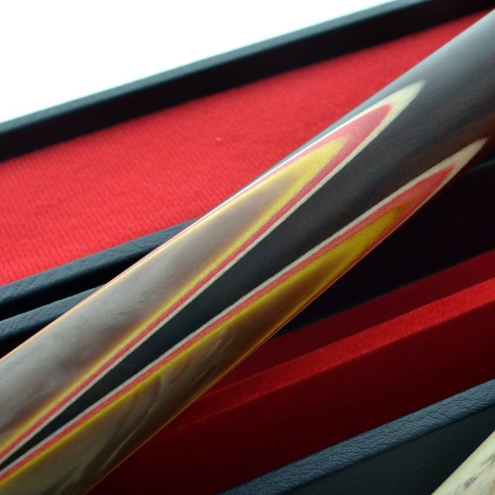 57” Ash Snooker Pool Cue 2 Piece 18oz 9.5mm Tip Leatherette Case