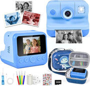 Kids Instant Print Camera 30MP 1080P HD Selfie Camera 32GB Toy Gift