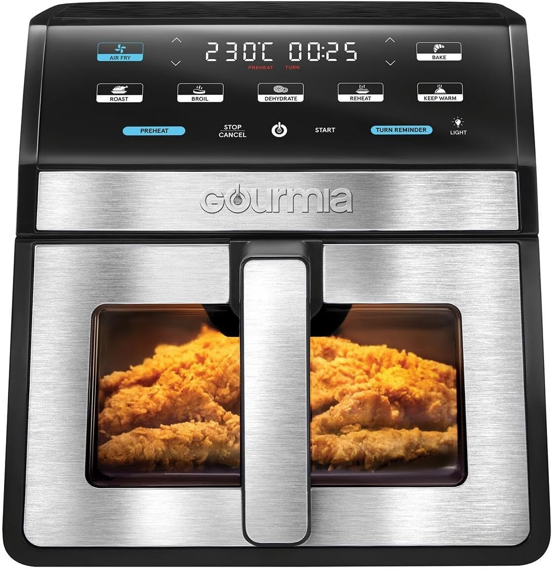 Large Air Fryer 7.6L | Window & Light Digital Display | 7 Presets Fast Cooking