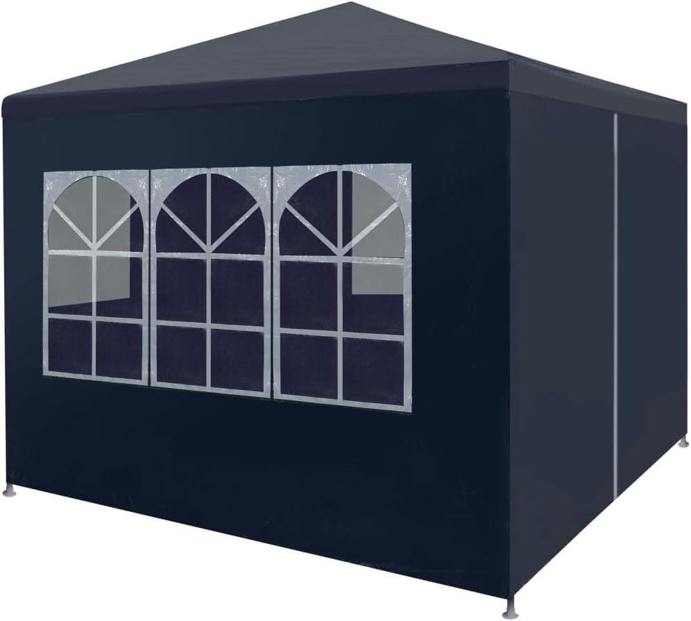 3x6m Garden Party Tent Gazebo Pavilion PE Roof Steel Frame w/ Sides