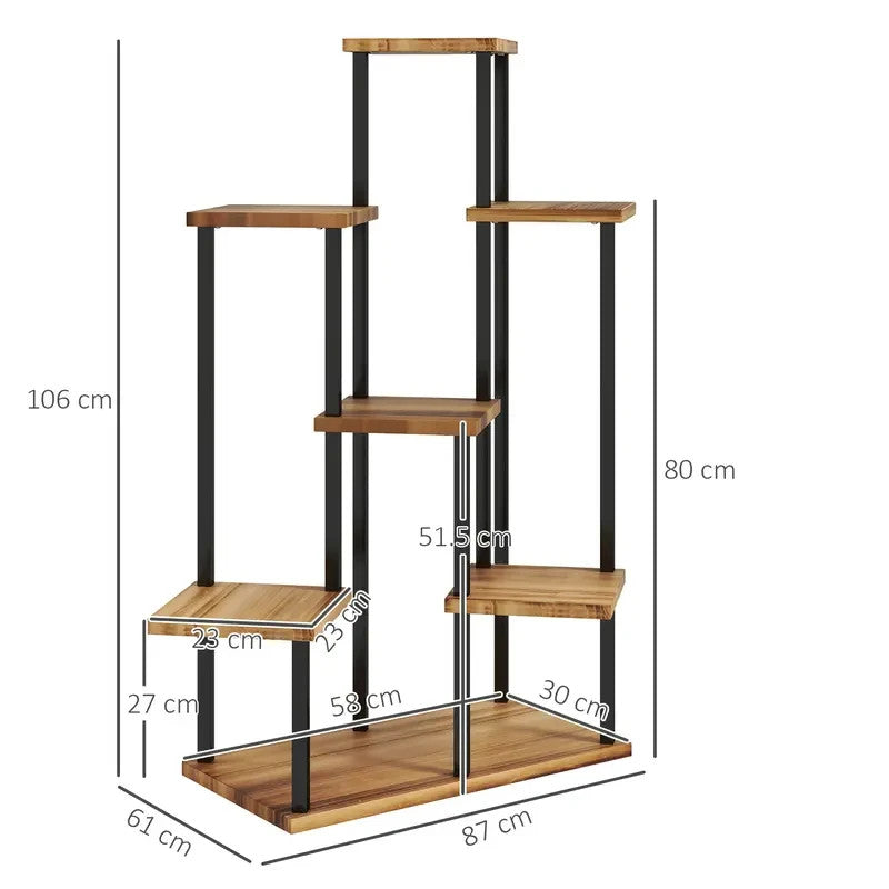7-Tier Corner Plant Stand – Tall Indoor/Outdoor Tiered Display Rack