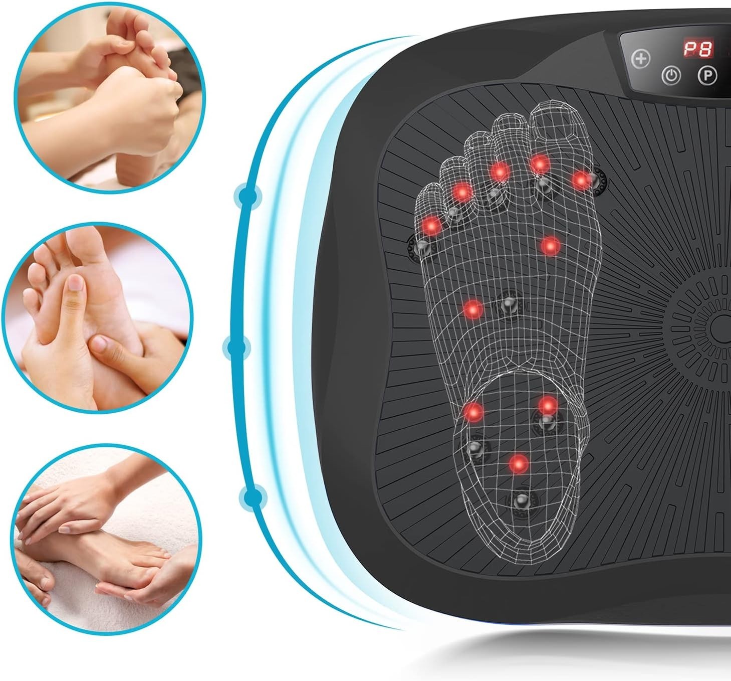 Compact Vibration Fitness Platform Home Workout Lymphatic Wellness