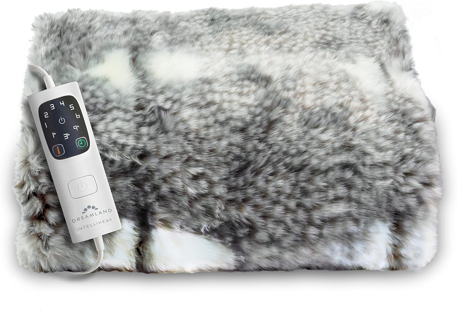 Luxury Heated Throw Faux Fur Electric Blanket Fast Timer 160x120cm