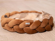 Large 60cm Cat Bed Washable Braided Pet Sofa Cushion for Cats Dogs